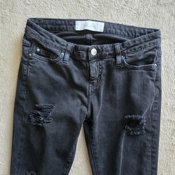 IRO Jarod black skinny distressed jeans size 28 - Picture 6 of 12